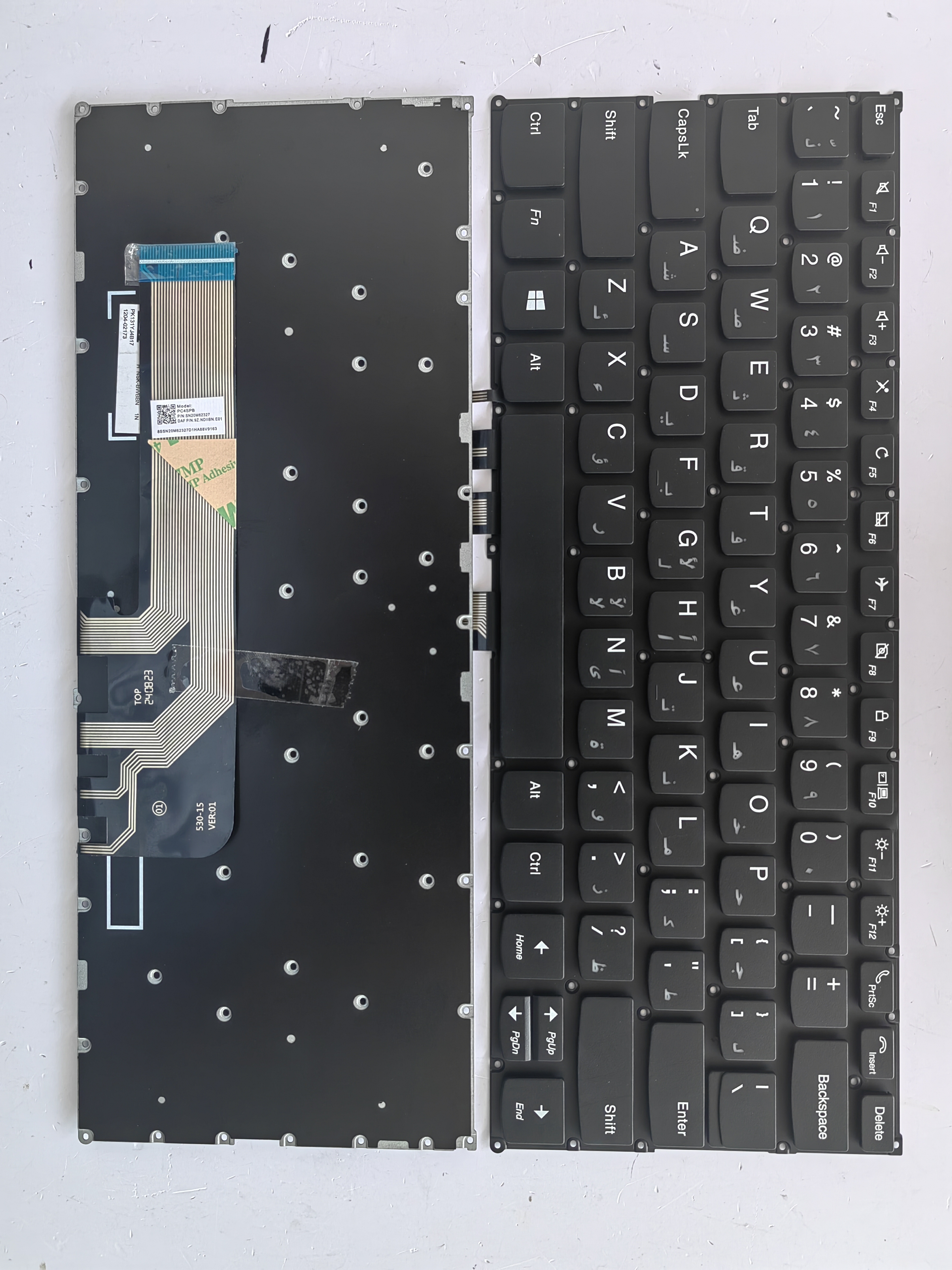 Picture of Laptop Arabic keyboard forNew Replacement Laptop Keyboard For LENOVO K4E-iml/E4-iml/Thinkbook14s-iwl BLACK (OEM) AR Layout
